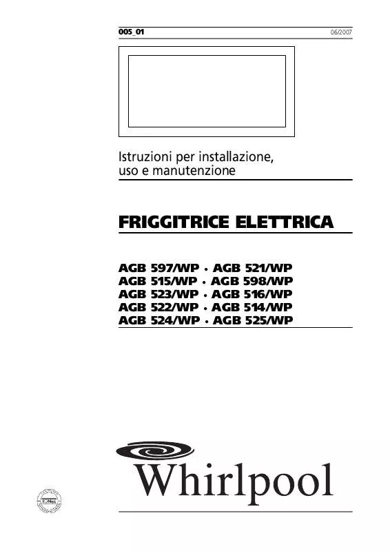 Mode d'emploi WHIRLPOOL AGB 515/WP