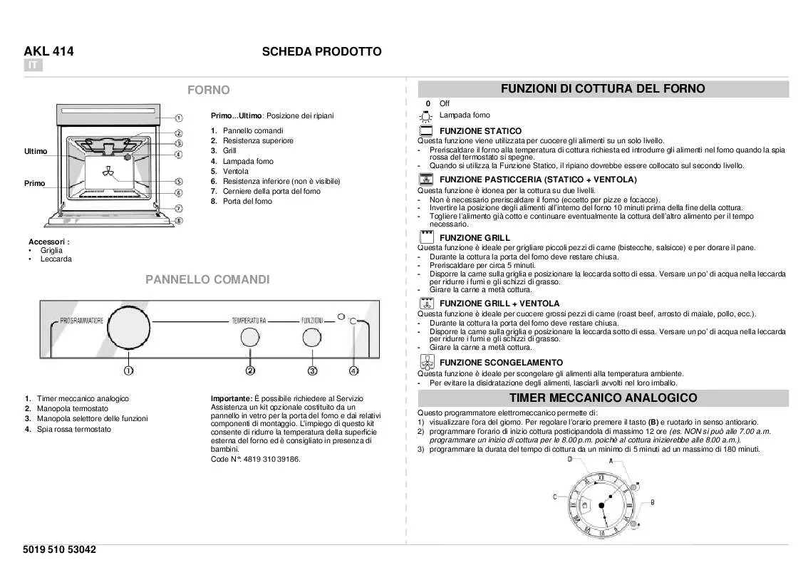 Mode d'emploi WHIRLPOOL AKL 414/01 WH