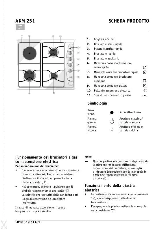 Mode d'emploi WHIRLPOOL AKM 251/IX