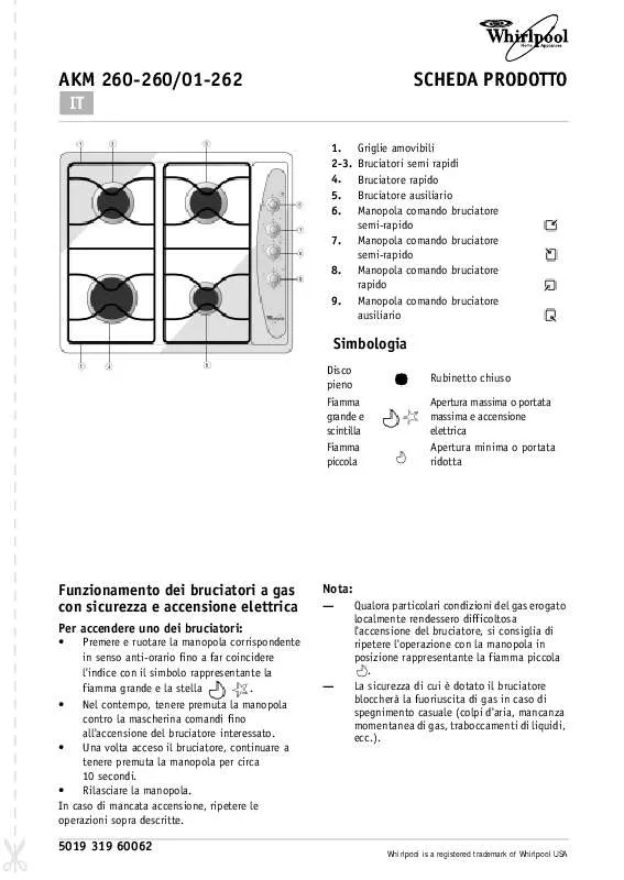 Mode d'emploi WHIRLPOOL AKM 260 BR