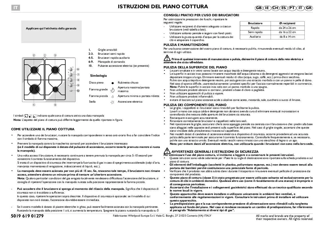 Mode d'emploi WHIRLPOOL AKM 260/IX/01