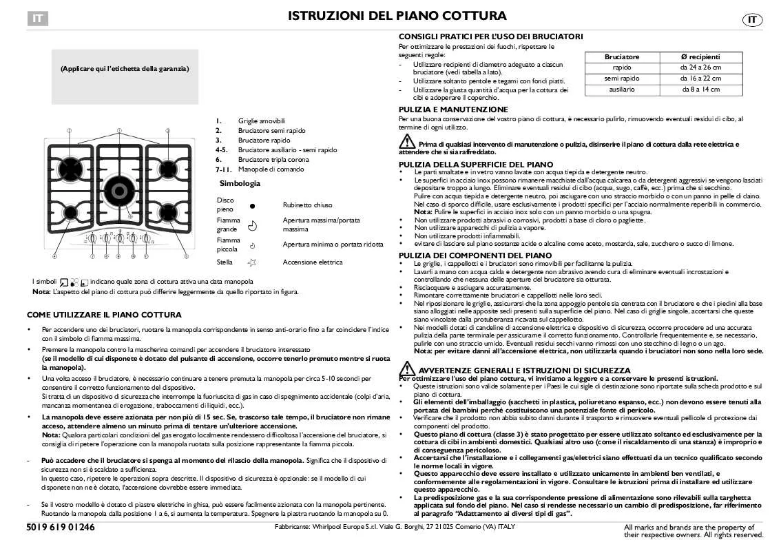 Mode d'emploi WHIRLPOOL AKM 448/IX