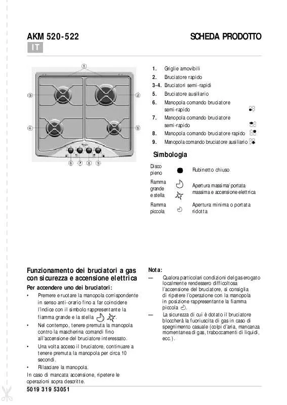 Mode d'emploi WHIRLPOOL AKM 522/IX