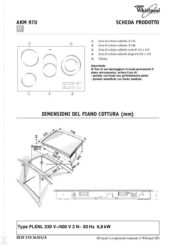 Mode d'emploi WHIRLPOOL AKM 970/IX/01