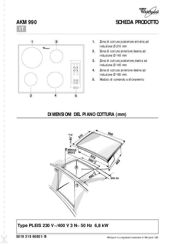 Mode d'emploi WHIRLPOOL AKM 990/IX