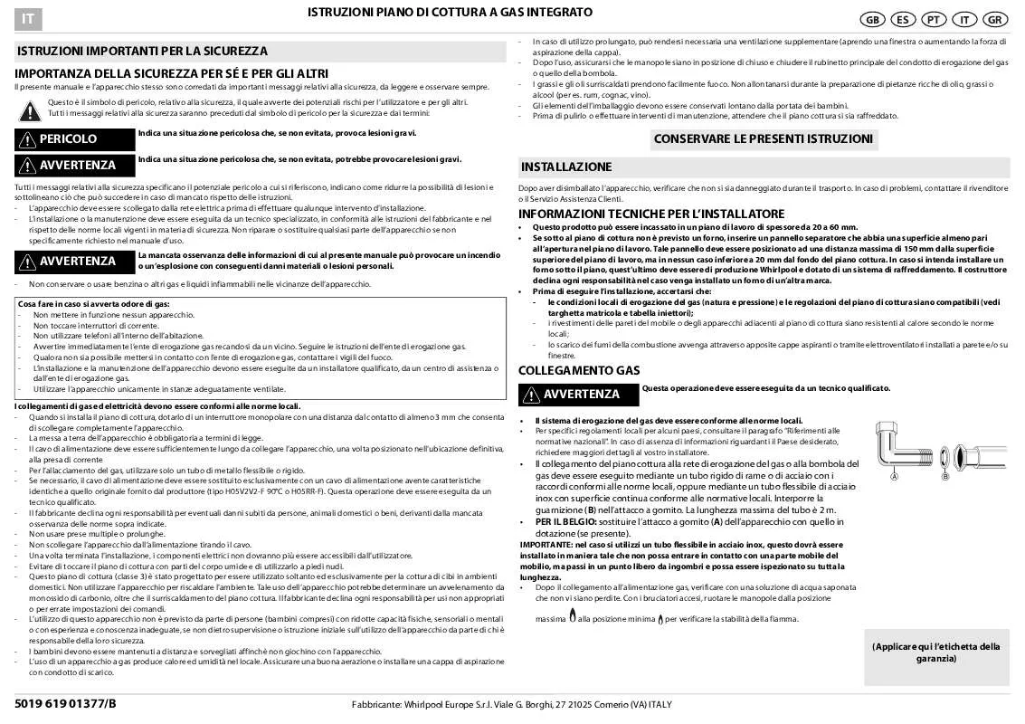 Mode d'emploi WHIRLPOOL AKR 325/IX