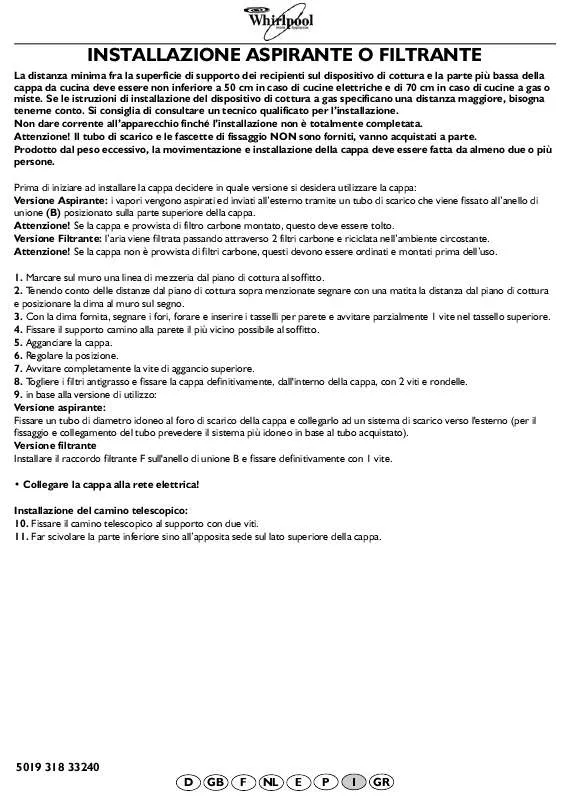 Mode d'emploi WHIRLPOOL AKR 672 NB