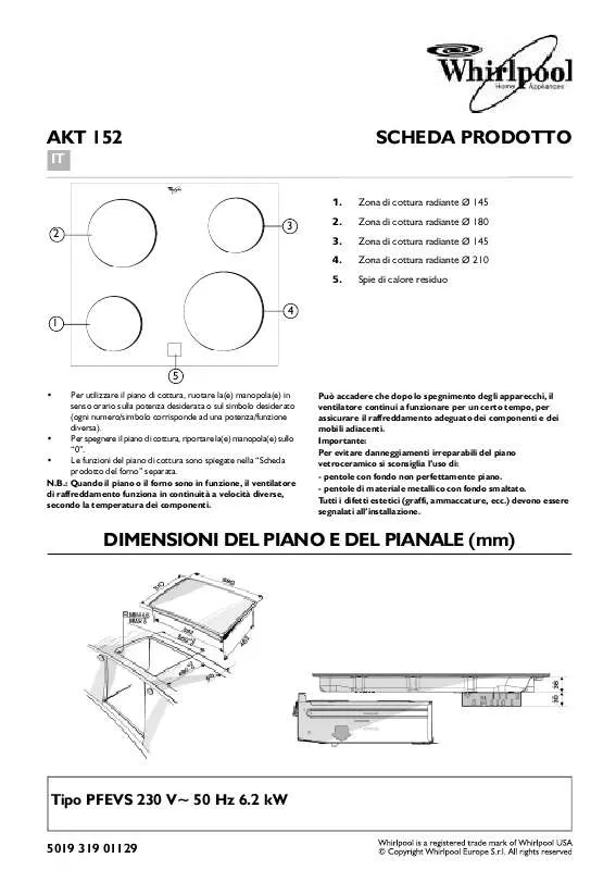 Mode d'emploi WHIRLPOOL AKT 152/NB