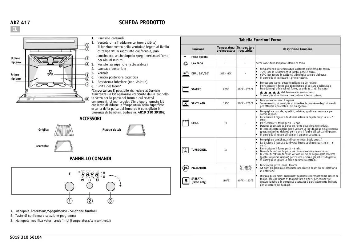 Mode d'emploi WHIRLPOOL AKZ 417 IX