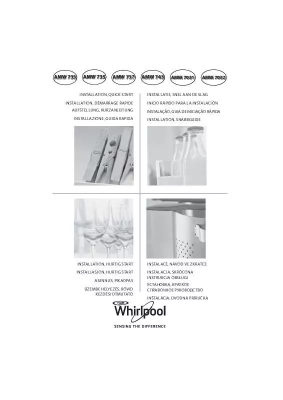 Mode d'emploi WHIRLPOOL AMW 733/WH