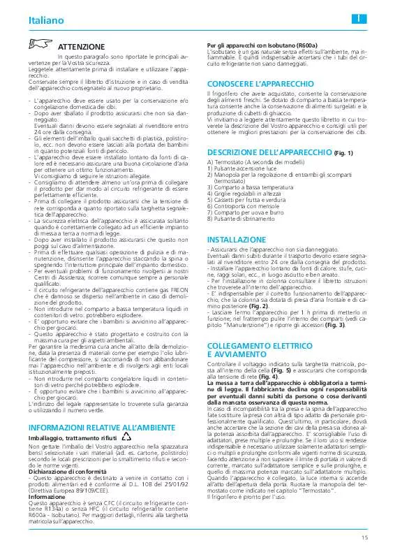 Mode d'emploi WHIRLPOOL ARG 417/3/S