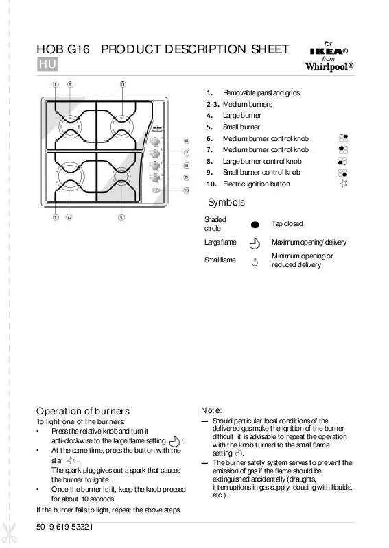 Mode d'emploi WHIRLPOOL ART 486/A /7-LH