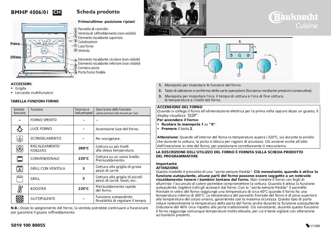 Mode d'emploi WHIRLPOOL BMHP 4006 WS