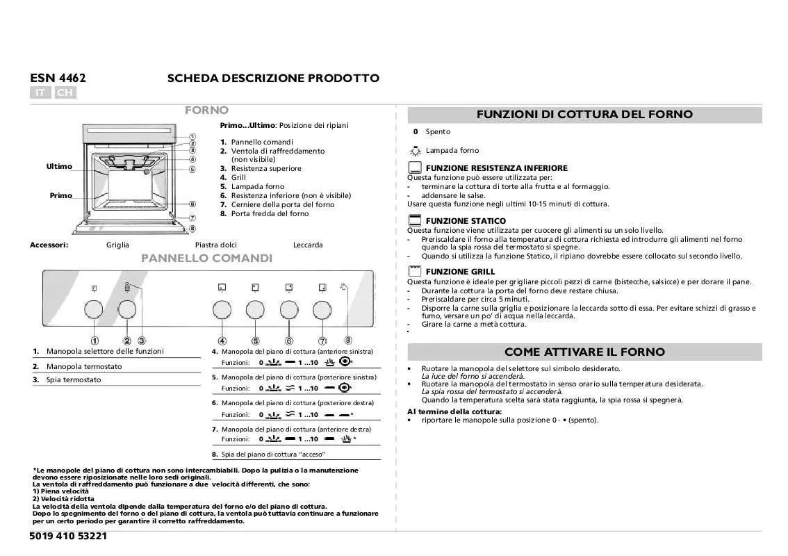 Mode d'emploi WHIRLPOOL ESN 4462 SW