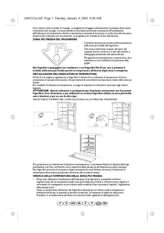 Mode d'emploi WHIRLPOOL FID-25/F