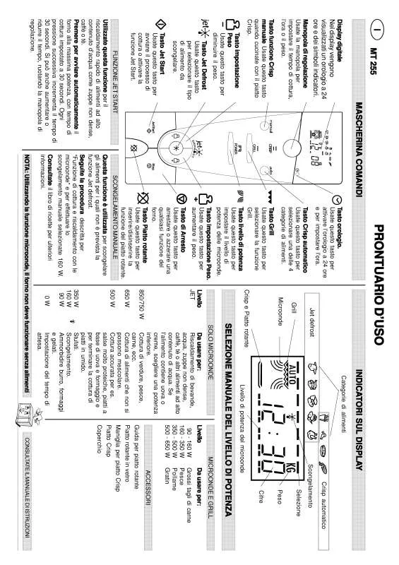 Mode d'emploi WHIRLPOOL MT 255 / ALUMINIUM