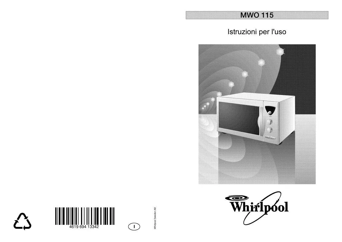 Mode d'emploi WHIRLPOOL MWO 115/1/WH